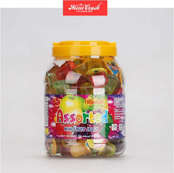 Yummy różne Mini galaretka Candy w rundzie Jar